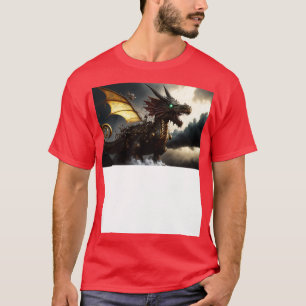 Steampunk Dragon Riding The Storm T-Shirt