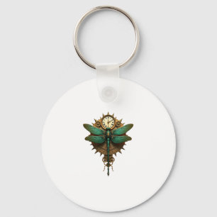 Steampunk Dragonfly Victorian Art Mechanical Steam Keychain