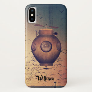 Steampunk Drawing of Mechanical Submarine Case-Mate iPhone Case