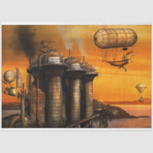 Steampunk - Dystopia - The outpost Tissue Paper