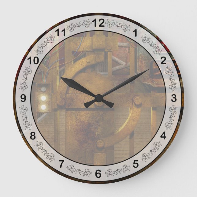 Steampunk - Dystopia - The Vault Large Clock (Front)