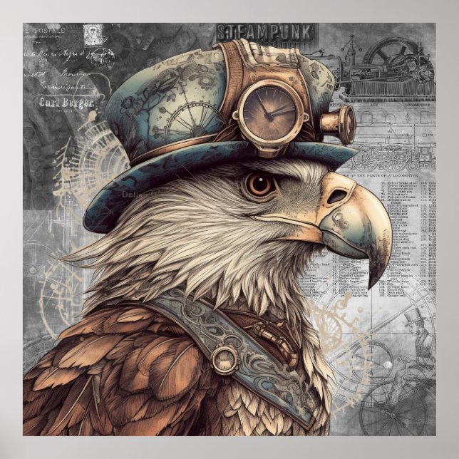 Steampunk Eagle Poster (Front)