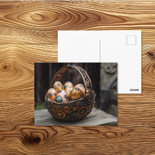 Steampunk Easter Greetings Holiday Postcard
