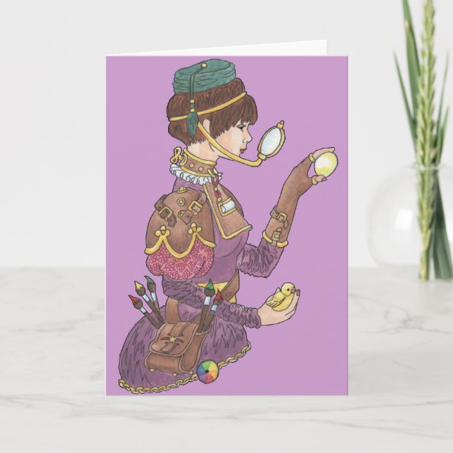 Steampunk Easter Holiday Card (Front)