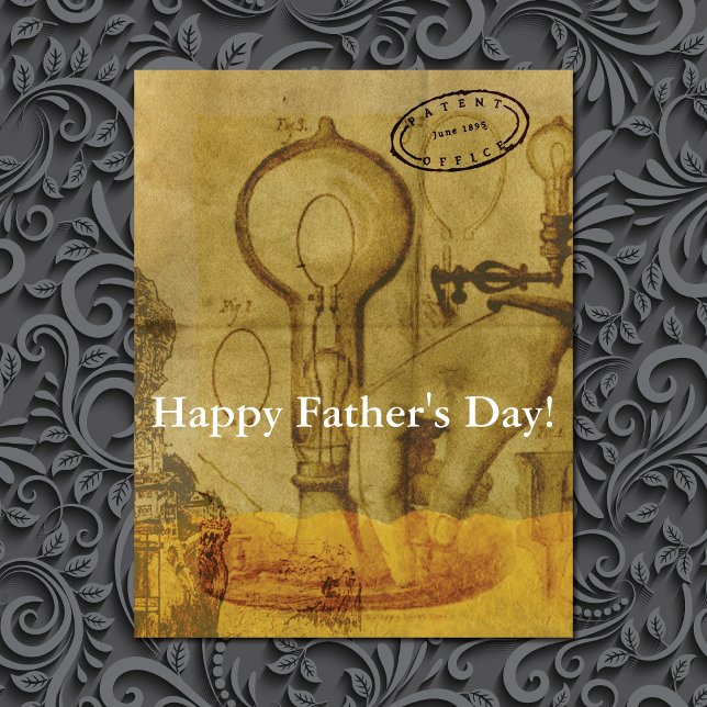 Steampunk Edison Light Bulb Great Father's Day Card (Creator Uploaded)