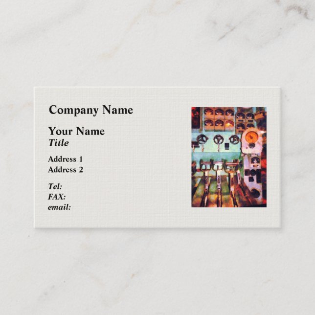 Steampunk - Electrical Control Room Business Card (Front)