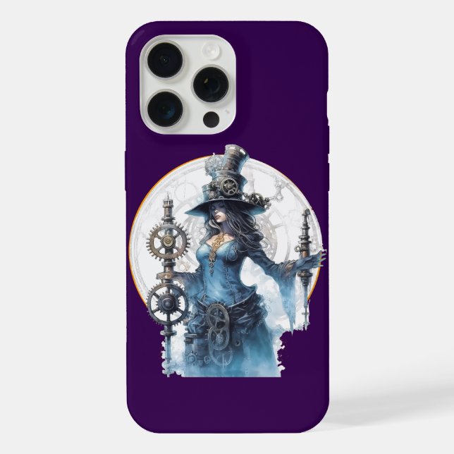 Steampunk Evocation iPhone 15 Pro Max Case (Back)