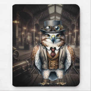 Steampunk Falcon  Mouse Pad
