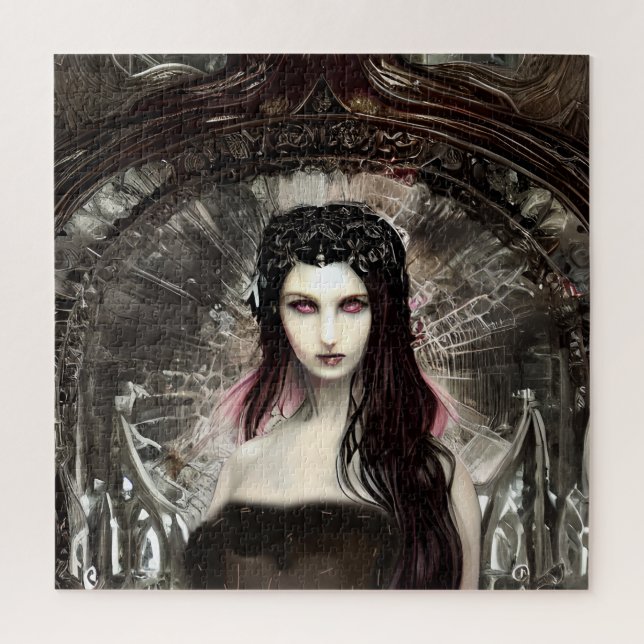 Steampunk Fallen Angel | Dark Art  Jigsaw Puzzle (Vertical)