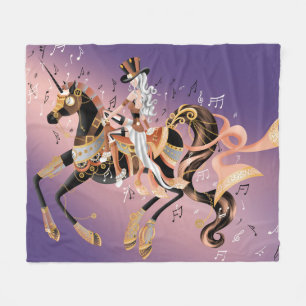 Steampunk Fantasy Art Fleece Blanket