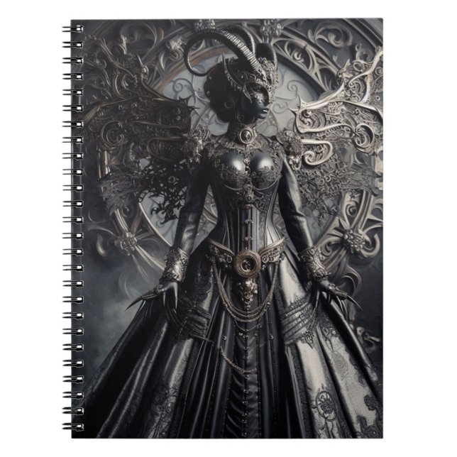 Steampunk Fantasy Darkness Demon Fashion  Notebook (Front)