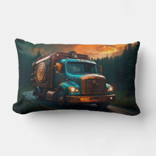 Steampunk Fire-Truck Lumbar Pillow