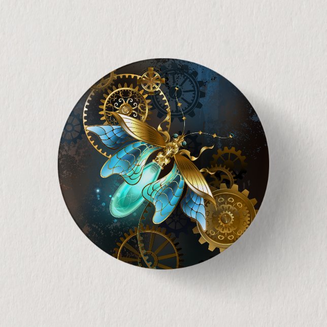 Steampunk Firefly 1 Inch Round Button (Front)