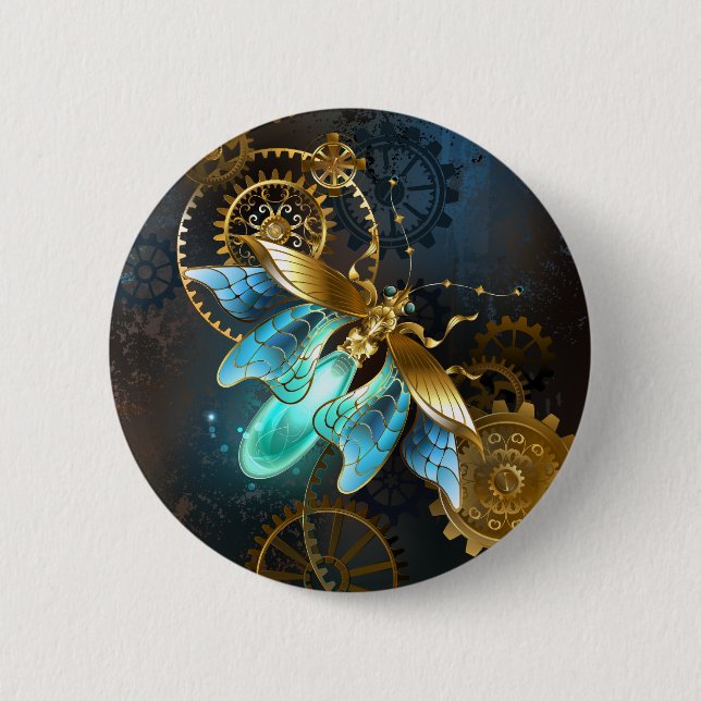 Steampunk Firefly 2 Inch Round Button (Front)