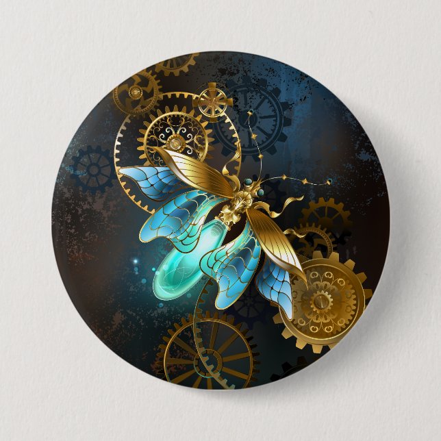 Steampunk Firefly 3 Inch Round Button (Front)