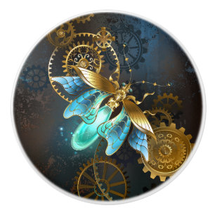 Steampunk Firefly Ceramic Knob