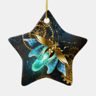 Steampunk Firefly Ceramic Ornament