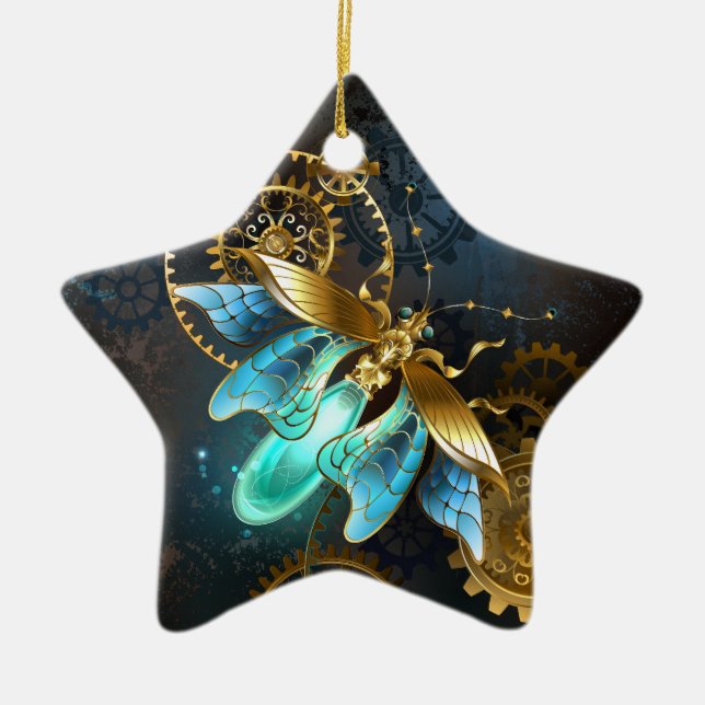 Steampunk Firefly Ceramic Ornament (Front)