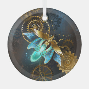 Steampunk Firefly Glass Ornament