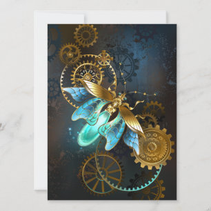 Steampunk Firefly Holiday Card