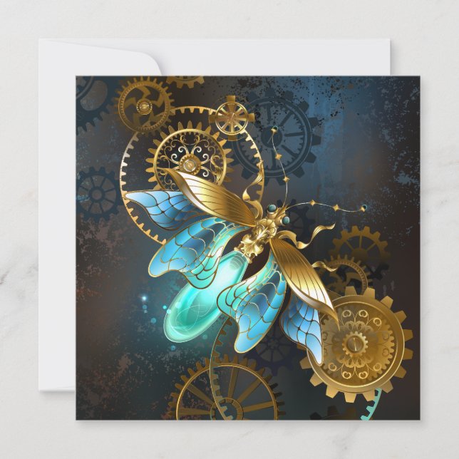Steampunk Firefly Invitation (Front)