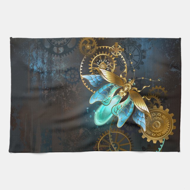 Steampunk Firefly Kitchen Towel (Horizontal)