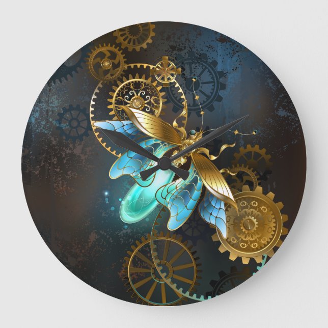 Steampunk Firefly Large Clock (Front)