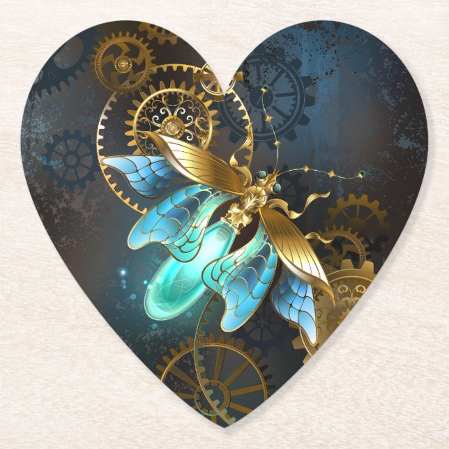 Steampunk Firefly Paper Coaster (Front)