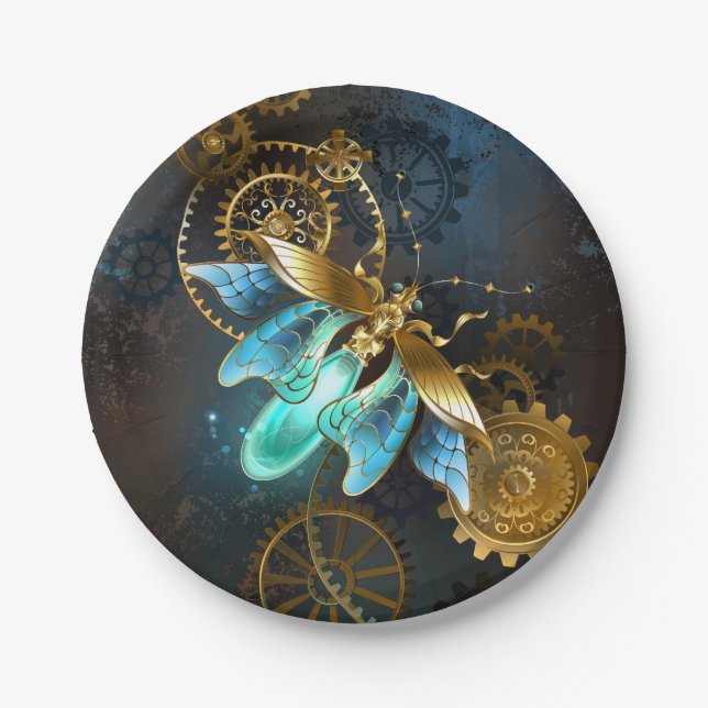 Steampunk Firefly Paper Plate (Front)