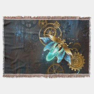 Steampunk Firefly Throw Blanket