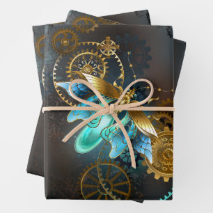 Steampunk Firefly Wrapping Paper Sheet