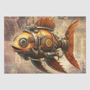 Steampunk Fish Tissue Paper
