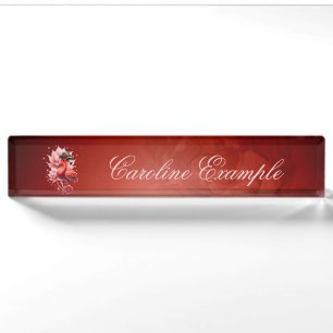 Steampunk Flamingo – Fantasy Digital Artwork Nameplate
