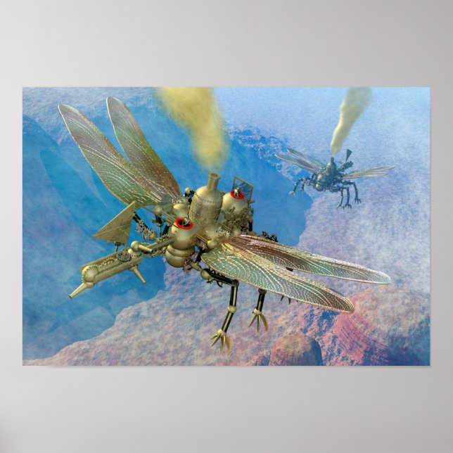 Steampunk Flying Machines Poster (Front)