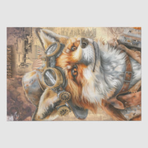 Steampunk Fox Tissue Paper