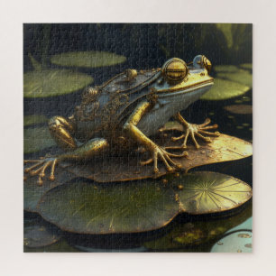 Steampunk Frog   Gothic Art Jigsaw Puzzle