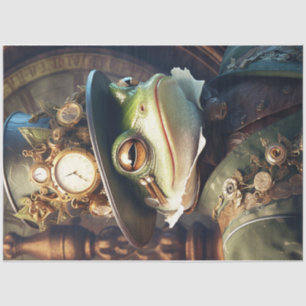 Steampunk Frog Head Tissue Paper