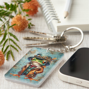 Steampunk Frog  Keychain