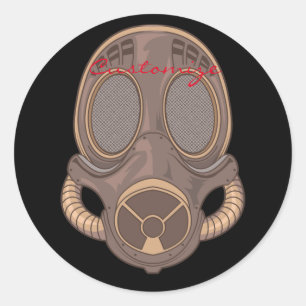 Steampunk Gas Mask Thunder_Cove Classic Round Sticker