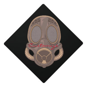 Steampunk Gas Mask Thunder_Cove Graduation Cap Topper