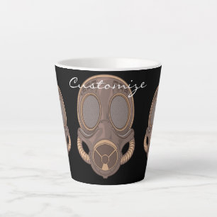 Steampunk Gas Mask Thunder_Cove Latte Mug