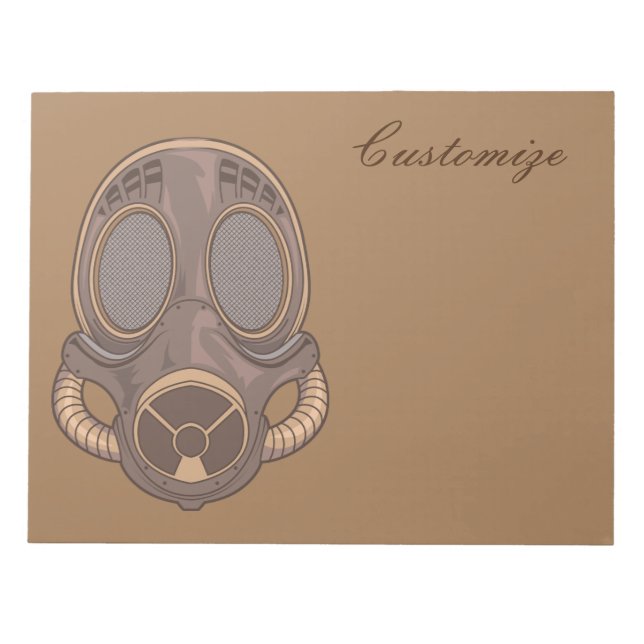 Steampunk Gas Mask Thunder_Cove Notepad (Front)