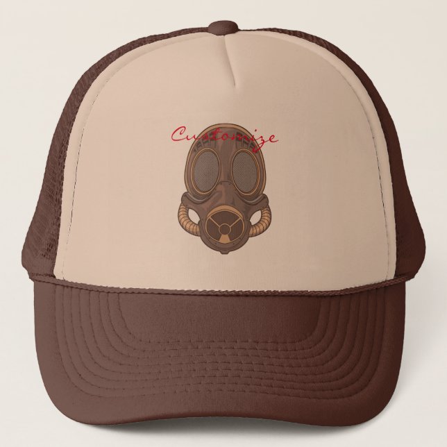 Steampunk Gas Mask Thunder_Cove Trucker Hat (Front)