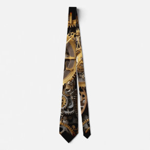 Steampunk Gear and Lever Engine Tie