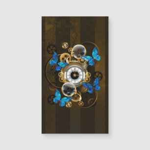Steampunk Gears and Blue Butterflies