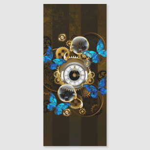 Steampunk Gears and Blue Butterflies