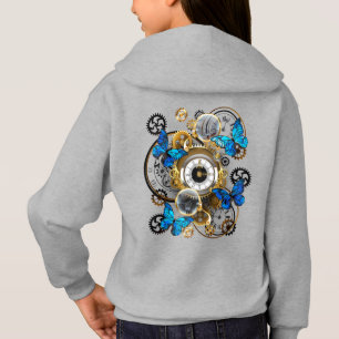 Steampunk Gears and Blue Butterflies