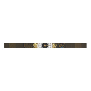 Steampunk Gears and Blue Butterflies Grosgrain Ribbon