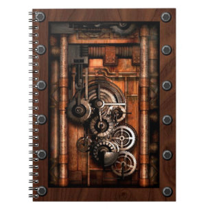 SteamPunk Gears and Rivets Notebook