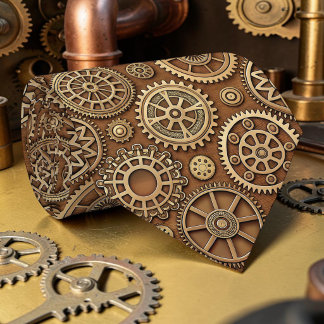 Steampunk Gears Custom Necktie Tie